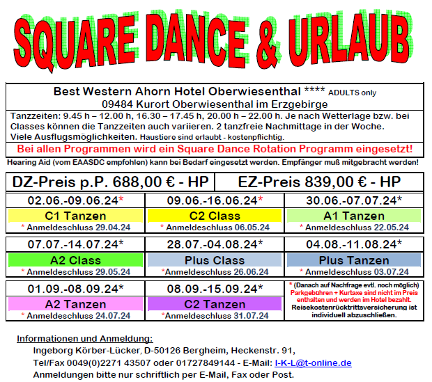 SQUARE DANCE & URLAUB