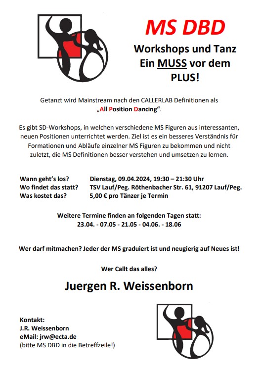 MS DBD – Workshops und Tanz – Ein MUSS vor dem PLUS!