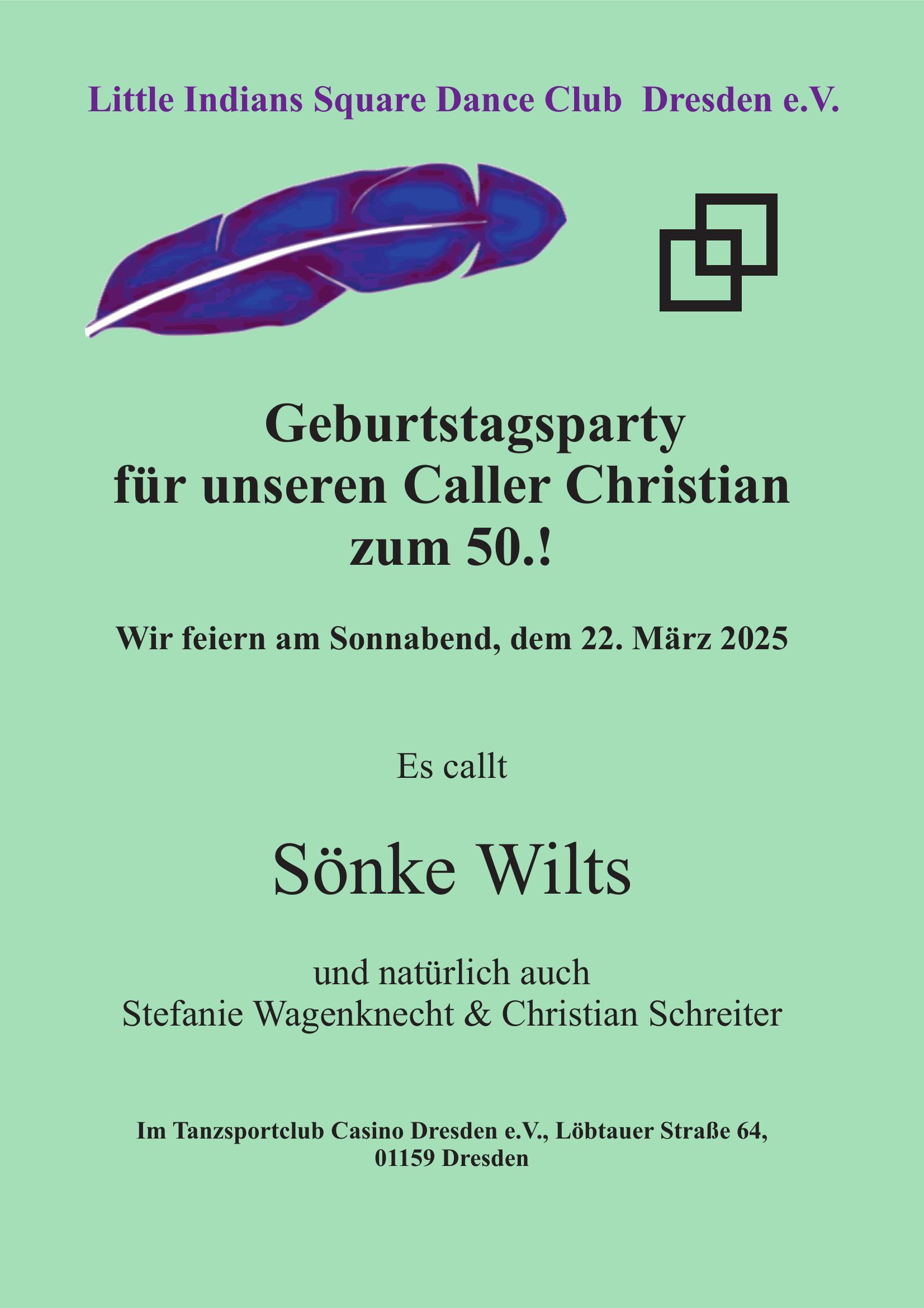 Geburtstagsparty für unseren Caller Christian zum 50.