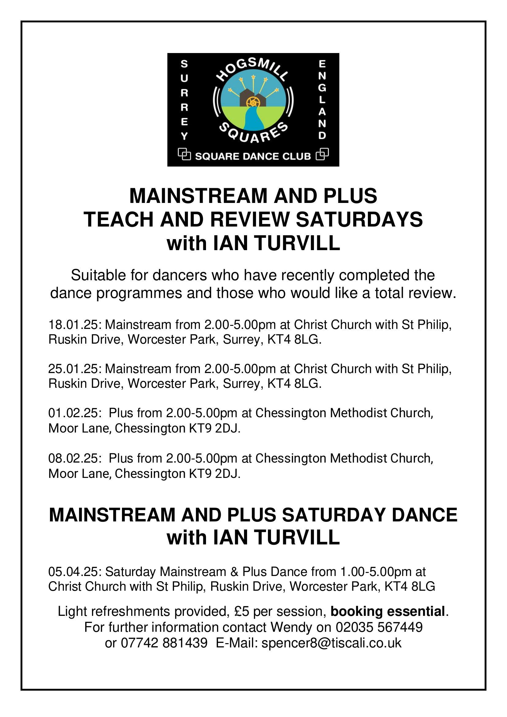 Mainstream and Plus Saturday Dance