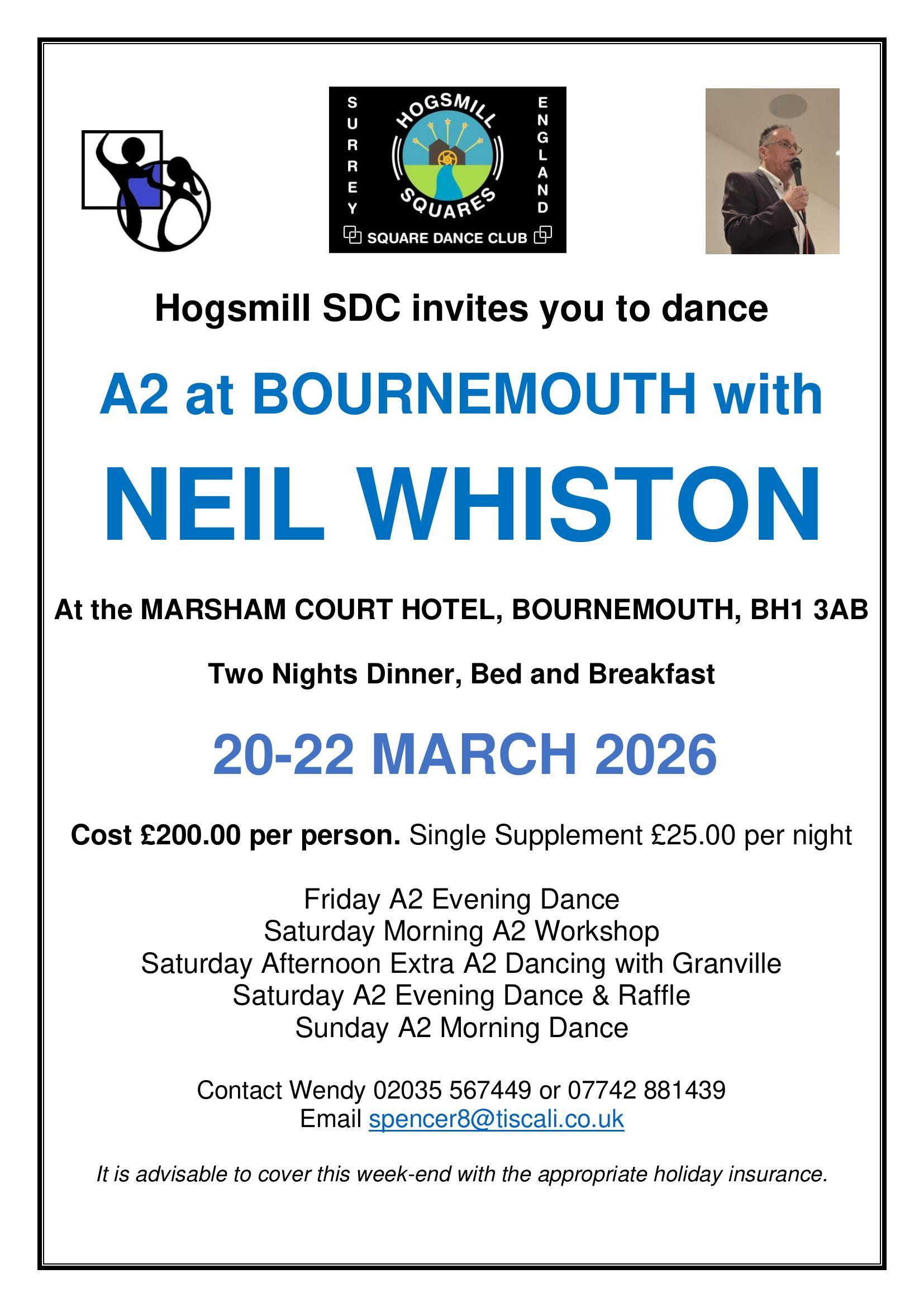 A2 at BOURNEMOUTH with NEIL WHISTON